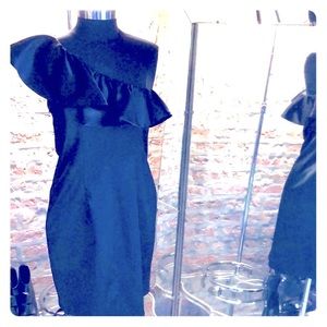 Black Satin dress by Allen B Schwartz SZ 10